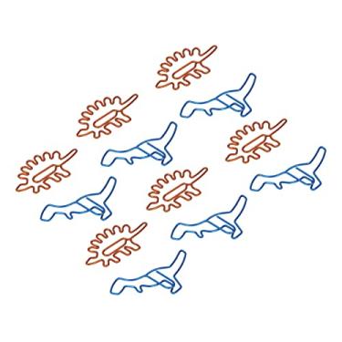 Imagem de 100 Peças Clipes de Papel Em Forma de Dinossauro Clipes de Papel Clipe de Metal Escola Clipe Engraçado Com Caixa de Armazenamento para Material Escolar Organizador de Documentos