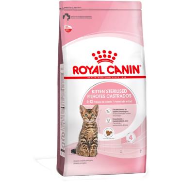 Imagem de Ração Royal Canin Feline Health Nutrition Kitten Sterilised para Gatos Filhotes Castrados de 6 a 12 meses - 4 Kg