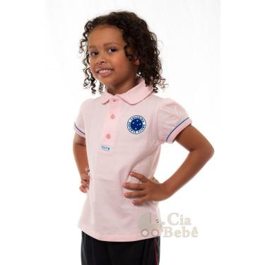Imagem de Camisa Polo Infantil Cruzeiro Rosa Oficial