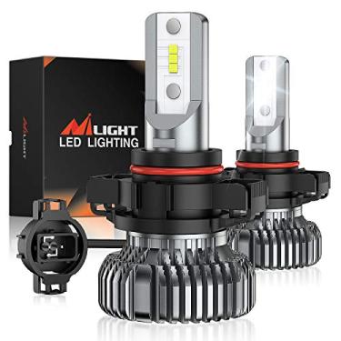 Imagem de Nilight EF1 5202 lâmpadas de LED para farol de neblina, 200% de brilho, 4000 lúmens, 6000 K branco frio, 1:1 substituição de halogênio tamanho mini, 5201/PS24W/9009/PS19W kit de conversão DRL para farol de neblina de LED, pacote com 2