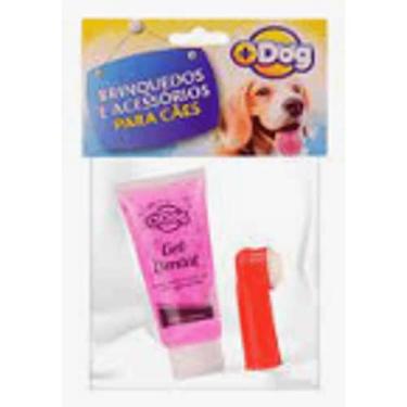 Imagem de Kit Creme dental Mais Dog Morango 60grs + Dedeira