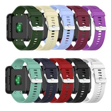 Imagem de Pulseiras de relógio Lemspum Forerunner 35 acessórios, pulseira esportiva de silicone de reposição com kits de ferramentas para 30,35 relógio de corrida GPS, impermeável (-10 peças)