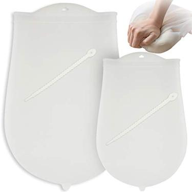 Imagem de TCOTBE Saco de silicone para amassar massa, material de grau alimentício, misturador de massa versátil para pão, pizza de pastelaria, tortilha, saco de mistura de farinha, saco de conservação, ferramenta de cozinha