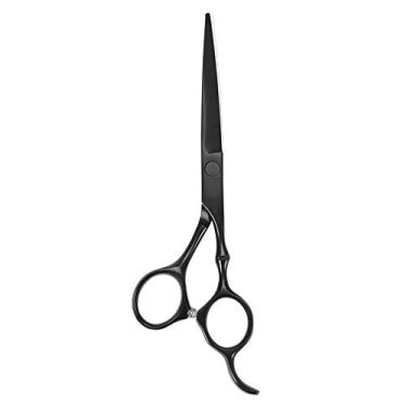 Imagem de Tesoura de cabelo, 2 tipos, ferramenta profissional de corte de cabelo para barbeiro de salão de 15 cm, tesoura de cabeleireiro, 6.0in Flat Scissors, 1