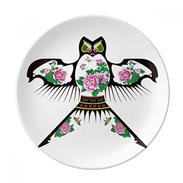 Imagem de Cultura chinesa tradicional padrão de pipa, prato decorativo de porcelana salver talheres, prato de jantar