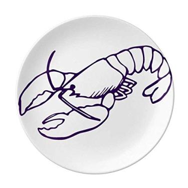 Imagem de Comida Lagosta Animal Frutos do Mar Prato Decorativo Porcelana Salver Prato de Jantar