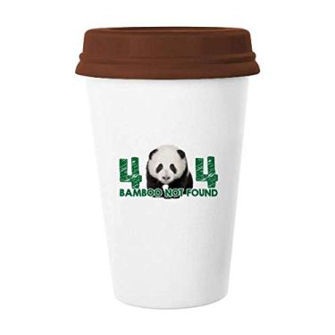 Imagem de Caneca de bambu panda para crianças com copo de cerâmica para café