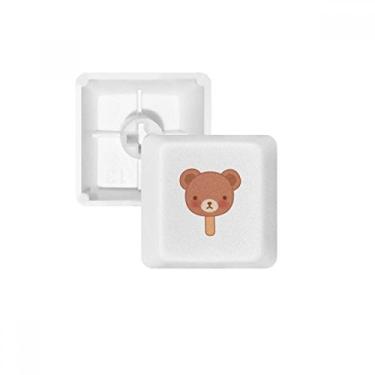 Imagem de Kit de atualização de teclado mecânico PBT com teclado mecânico e picolés de sorvete de desenho animado urso