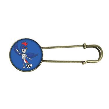 Imagem de Broche de Metal Retrô França Galo Mummy Football