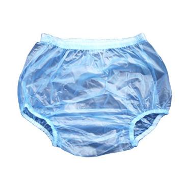 Imagem de Calça de plástico Haian adulto incontinência pull-on PVC pacote com 3, Transparent Blue, XX-Large