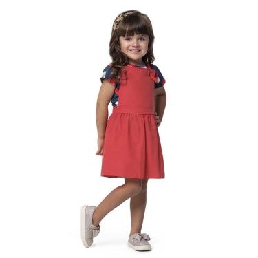 Imagem de Conjunto Infantil Menina Love Coração Vestido Blusinha BG-Feminino