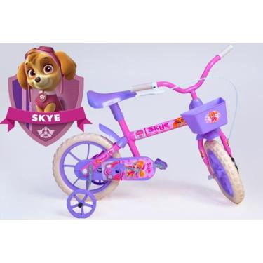 Imagem de Bicicleta Aro 12 Infantil Feminina Rosa E Lilás - Personagem - Olk Bik