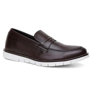 Imagem de Sapato Oxford Masculino Calce Fácil Loafer Italiano Marrom - Vibe Shoe