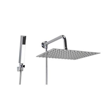 Imagem de Ducha Chuveiro Inox 304 30 cm c/Ducha Manual ABS c/Trava