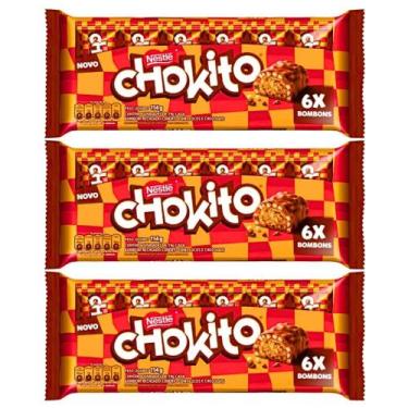 Imagem de Kit Chocolate Chokito Flowpack Nestlé 114G - 3 Pct C/ 6Un Cada