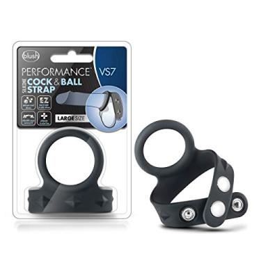 Imagem de Blush Performance Puria Silicone 3 Botões C Anel Bola Strap Masculino Pênis Intensificação Sexual Brinquedo Para Homens - Preto