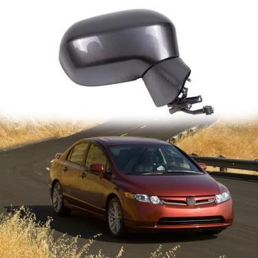 Imagem de Conjunto de espelho lateral do passageiro adequado para Honda CIVIC 2006 2007 2008 2009 2010 2011 Honda CIVIC Espelho retrovisor de carro ajuste de lente de substituição