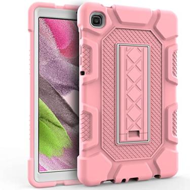 Imagem de Rantice Capa para Samsung Galaxy Tab A7 Lite 8,7 Polegadas 2021, Capa Robusta à Prova de Choque com Suporte para Crianças e Estudantes, Rosa + Cinza