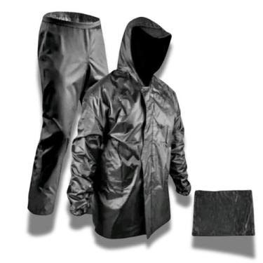 Imagem de Conjunto Capa Chuva Moto Emborrachada Impermeável Motoboy Refletivo Bo