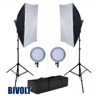 Imagem de Soft Box 50x70 Luz Continualed Bicolor Tripe Bolsa 5500k - Tomate