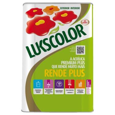 Imagem de Tinta Acrílica Lukscolor Premium Rende Plus Branca 18L