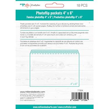 Imagem de Craftelier - Capas Photoflip de plástico transparente | acessório perfeito para aumentar a capacidade dos álbuns de fotografias, inclui 10 capas de tamanho de 4 x 6" (10,16 x 15,24 cm)