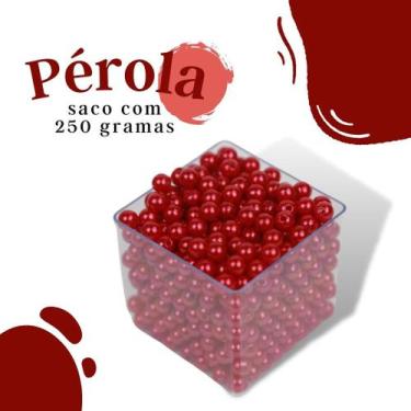 Imagem de Pérola Vermelha 10Mm Pacote Com 250 Gramas - Nybc
