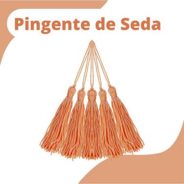 Imagem de Pingente De Seda Tassel - Franja - Salmão Escuro - Com 20 Unidades - N