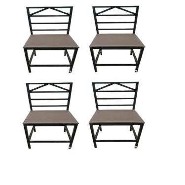 Imagem de Kit 4 Cadeiras Reforçada Para Cozinha e Sala Moderna Jantar