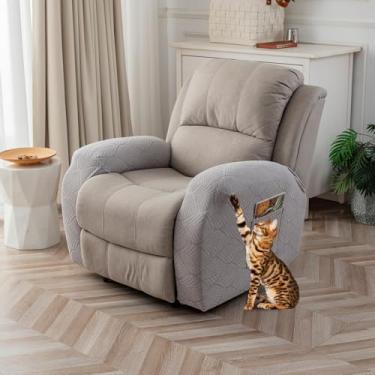 Imagem de YUEANG Capas de apoio de braço 100% à prova d'água para sofá reclinável, 2 capas elásticas para apoio de braço, capas laváveis para poltronas reclináveis para animais de estimação, cães e crianças