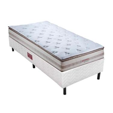 Imagem de Kit colchão cama box fit solteiro splendor top orthocrin