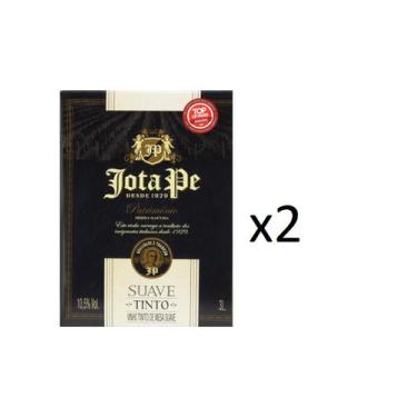 Imagem de Kit Vinho Jota Pe Tinto Suave Casa Perini Bag in Box 3L 2uni