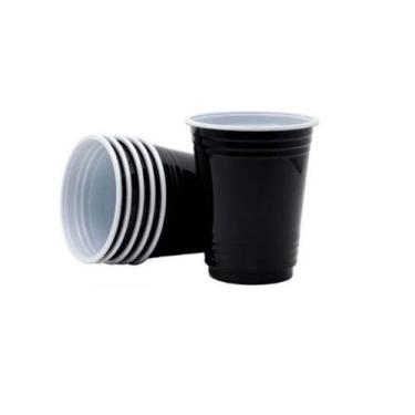 Imagem de Kit 10 Copo Americano P/  Bebida 30ml Preto Gin Whisky - Mor, Preto, P