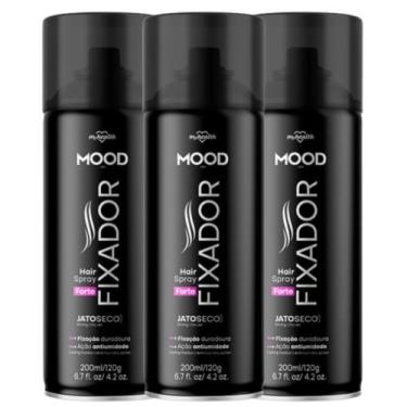 Imagem de Kit 3 Hair Spray Fixador Forte Mood 200Ml - My Health