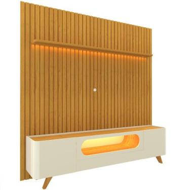 Imagem de Painel Gelius Nobre e Rack nobre com LED para TV de ate 85 polegadas p