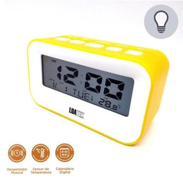 Imagem de Relógio Digital De Mesa Despertador Números Grandes Calendário ZB2005A