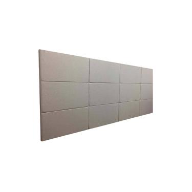 Imagem de Cabeceira Estofada King 12 Blocos Não é Segredo Linho Palha 195x90