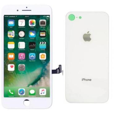 Imagem de Tela Display Lcd Touch Para ip 8 Plus Branco  Tampa  Película 3D - ino