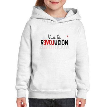 Imagem de Moletom Infantil Viva la Revolución - Foca na Moda, Branco, 6