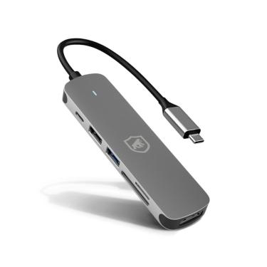 Imagem de Adaptador Multifuncional 6 em 1 - HDMI / USB-C / Hub Usb 3.0 - Gshield