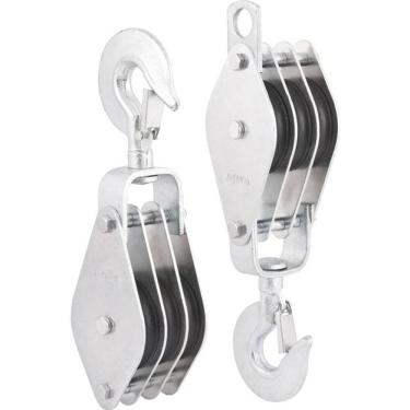 Imagem de Moitão Para Elevação De Carga 60mm 3 Roldanas 970 Kg Vonder