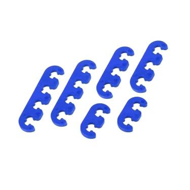 Imagem de REPAIROCK 6 peças 7 mm, 8 mm, 8,5 mm, 8,8 mm, separadores de vela de ignição para motor de carro, separadores de fios de ignição, suporte azul, peças de reposição automotivas