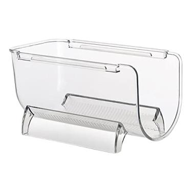 Imagem de Prettyia Organizador de garrafa de vinho acrílico, suporte de armário suporte para armazenamento de garrafas de vinho, para café despensa casa bancadas bar