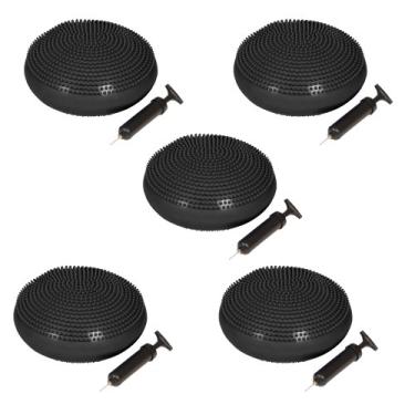 Imagem de Trademark Innovations Disco de equilíbrio e fitness de PVC – 33 polegadas de diâmetro – Conjunto de 5 – (preto)