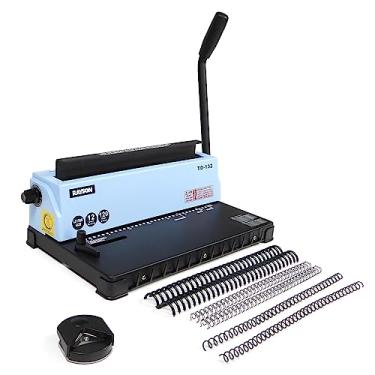 Imagem de Rayson Máquina de encadernação TD-132 perfurador 12 folhas/encadernar 120 folhas com estrutura de metal resistente