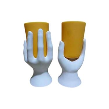 Imagem de Porta-lápis ARAD para caneta/caneta de mão (branco/amarelo)