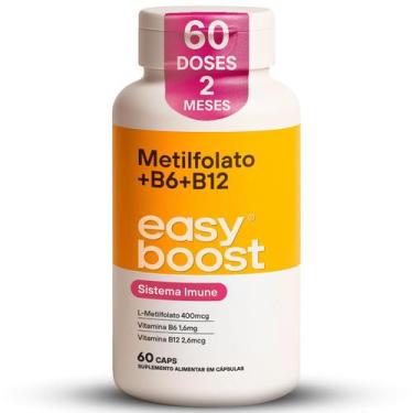 Imagem de L-metilfolato De Cálcio B6 B12 Easyboost Ácido Fólico 60caps - EASY BO