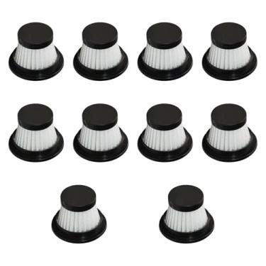 Imagem de Fenteer Filtro de substituição de 10pcs para pó de pó Filtro dobrado Filtro lavável Filtro HEPA para coletor de poeira portátil Carros domésticos