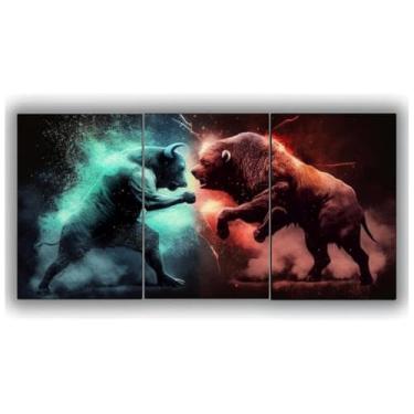 Imagem de Genérico, Quadros Trader Escritório Urso Touro Investimento Dinheiro