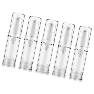 Imagem de FashionCha 5 Peças de Frascos de Bomba, Frascos de Viagem, Frascos de Loção a Vácuo Transparentes Portáteis, Recipientes para Creme, Maquiagem Líquida, Amostra D, 5ml